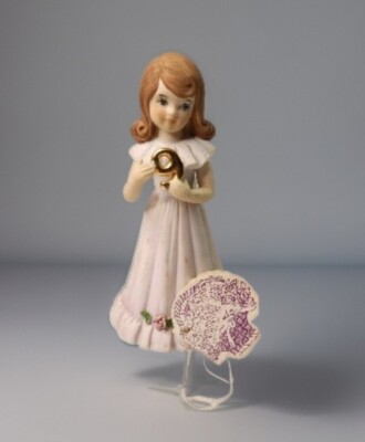 Vintage Enesco Growing Up Birthday Girls Brunette Age 9 Hallmark EUC 1982 W/Tag!