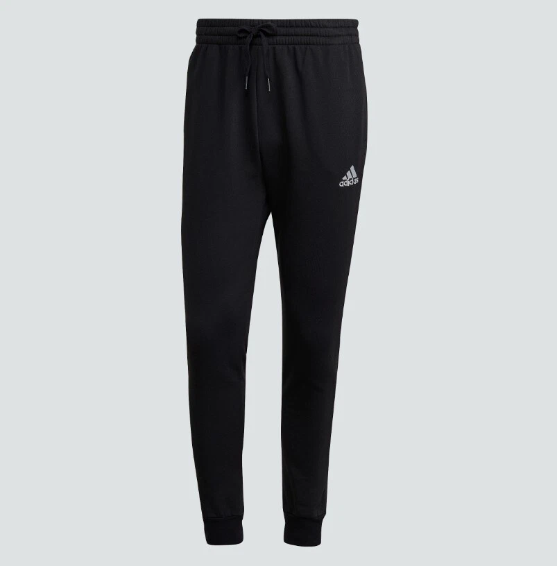Adidas Mens Essentials Feel Cozy Fleece Tapered Pants Black XL | Ret $50.00