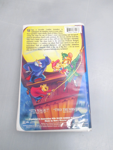 Walt Disney Classic Black Diamond The Great Mouse Detective VHS Classics 1360 - Picture 2 of 2