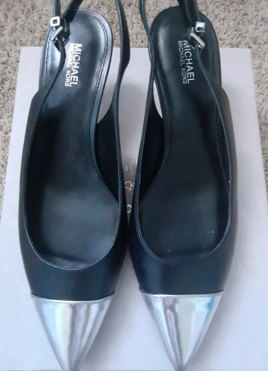 Michael kors shop silver kitten heels