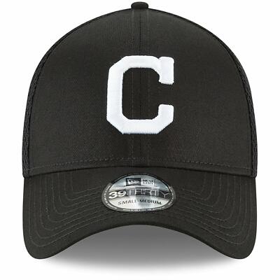 New Era 39THIRTY Indians キャップ L-XL Rare Exclusive Cleveland Indians Black White New Era 39Thirty Flex