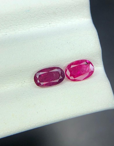 1.25 Cts Natural Untreated Ruby 2 Piece Ruby loose gemstone From Afghanistan - Picture 9 of 9