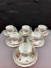 Royal Crown Derby Posies Tea Trios Cups Saucers and Side Plates 10 Sets of 6