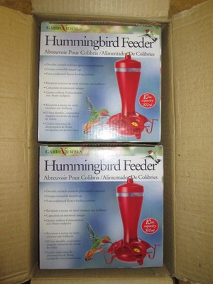 Opus Garden Jewels 10 Oz Hummingbird Feeder Model 453 Lot Of 2