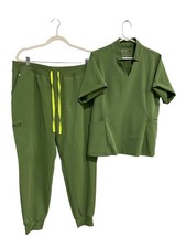 Figs Technical Collection Scrub Set Size Large/XXL Green Professional Uniform