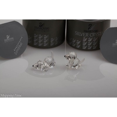 SWAROVSKI Figurine Beagle Playing + Sitting 172296 + 158418