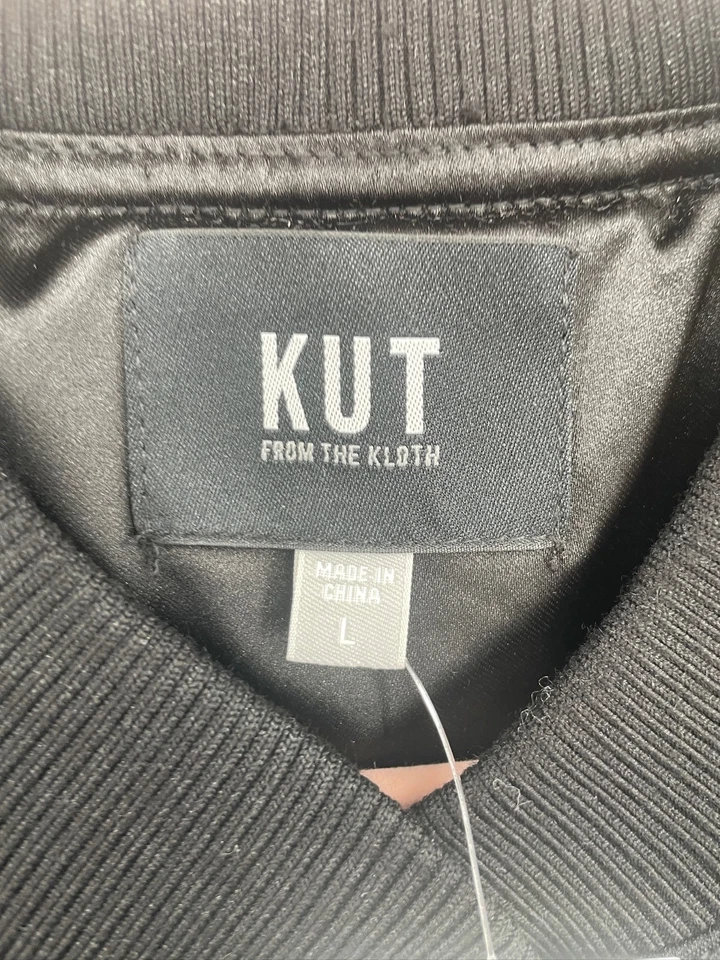 NWT KUT from the Kloth Faux Leather Moto Jacket Size Large - Image 2 of 4