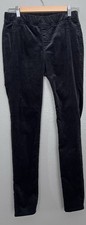 Eileen Fisher Pants Womens XXS Black Pull On Corduroy Stretch Slim Leg Everyday