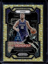 2023-24 Panini Prizm Monopoly Domantas Sabonis Gold Millionaire Shimmer #/500