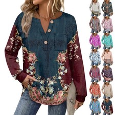 Womens Long Sleeve Shirts Basic Tee Fall Winter Trendy Top Business Casual Tunic