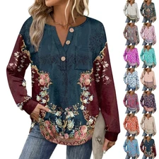 Womens Long Sleeve Shirts Basic Tee Fall Winter Trendy Top Business Casual Tunic