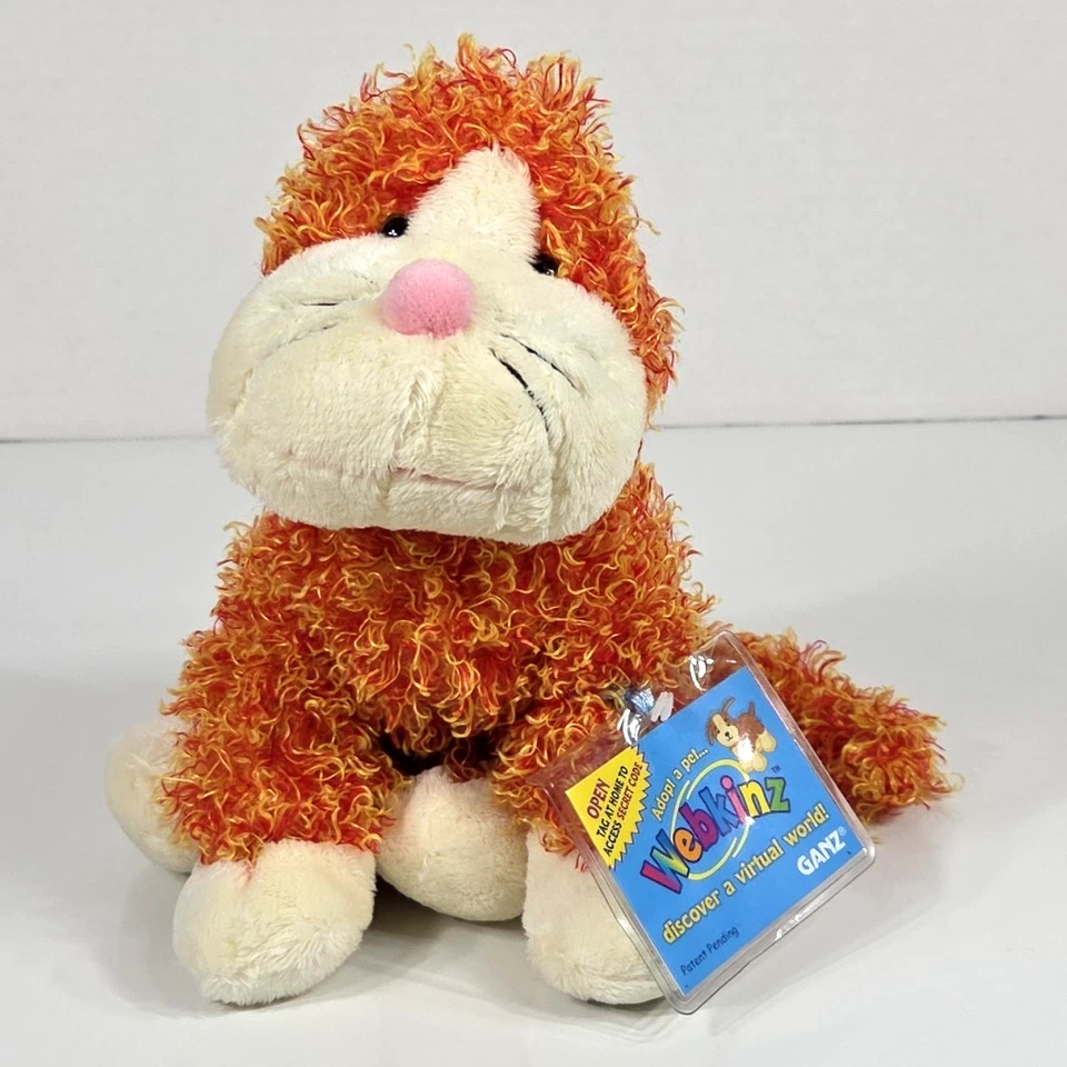 GANZ Webkinz Cheeky Cat HM064 Orange Stuffed Plush Animal Rare Retired New NWT - Image 2 of 4