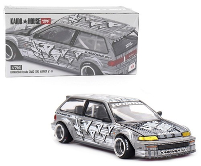 #ad Kaido House x Mini GT 1:64 Honda Civic EF Kaido Manga V1 Silver KHMG260 $27.99