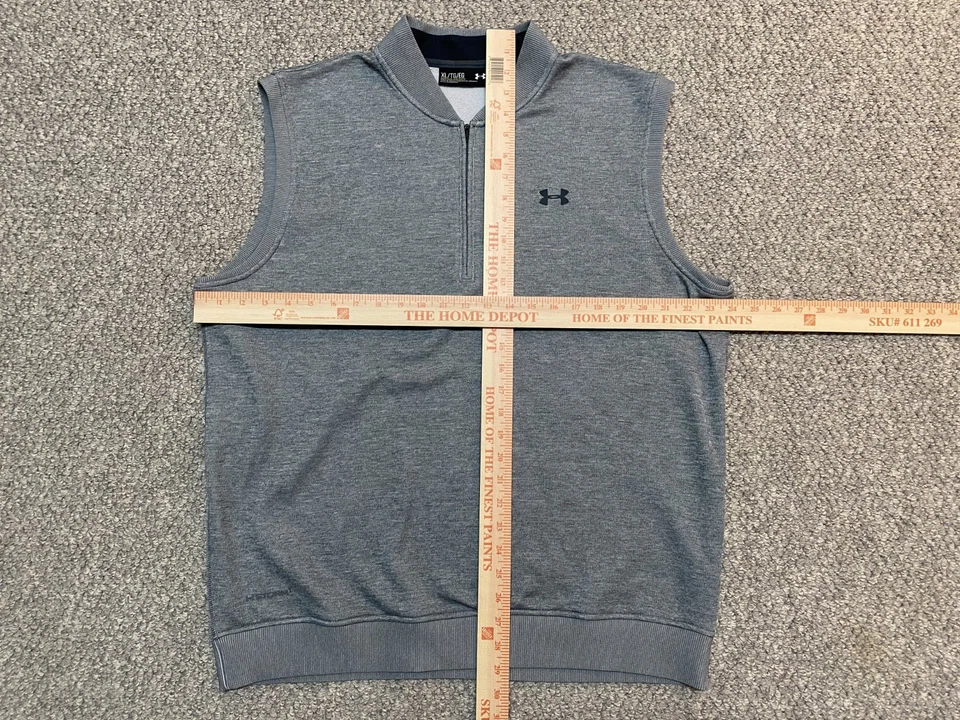 Chaleco de golf Under Armour para hombre 1/4 cremallera gris Storm1 talla XL Foto 3 de 4