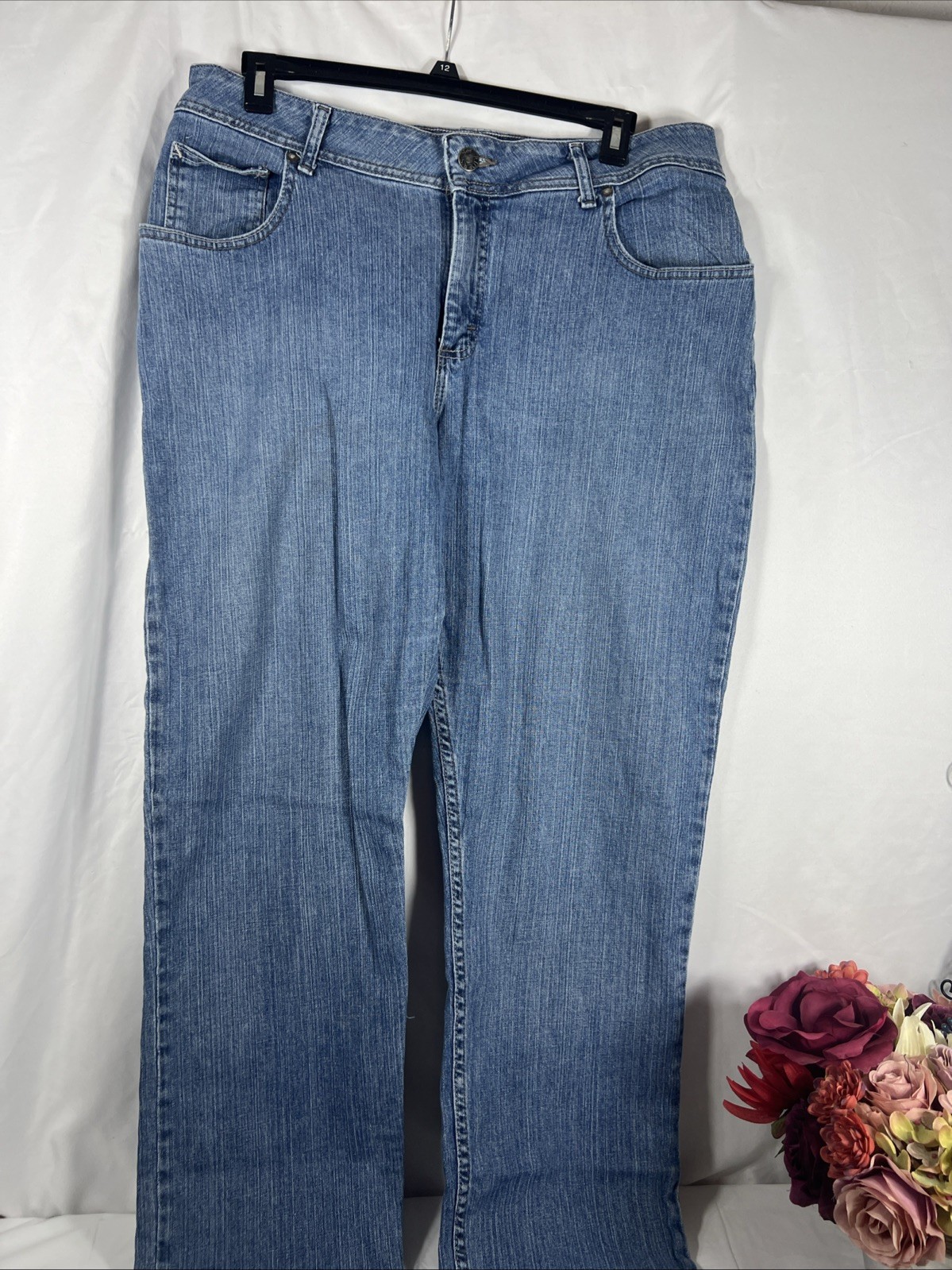 Lee Riders Blue Jeans Women’s Plus Size 18 Long Classic Fit Straight Leg Stretch