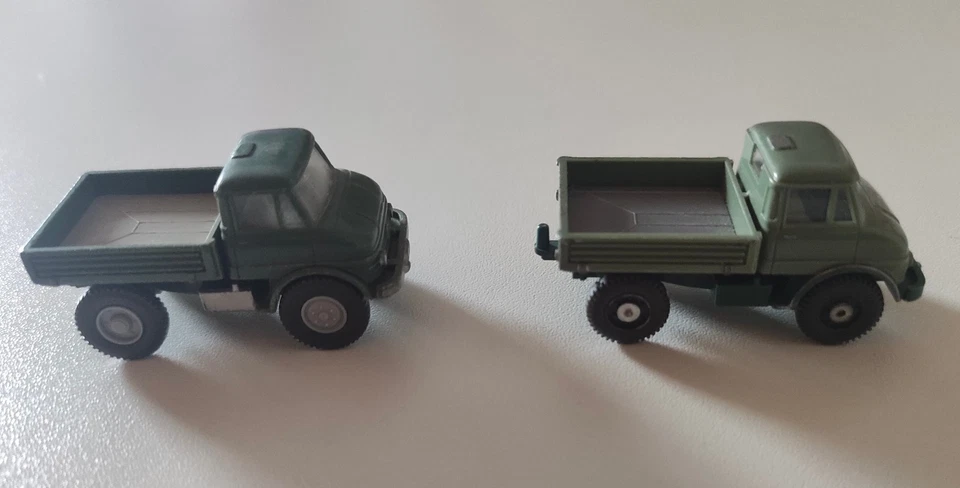 Wiking 1:87 2 Stück Unimog braun aus Sammlungsauflösung