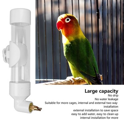 Automatic Drinking Device Safe Acrylic Bird Drinking Water Bottle Bir