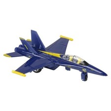 Pull Back Die-Cast Metal Vehicle - F-18 BLUE ANGEL FIGHTER JET 6.5 inch - New