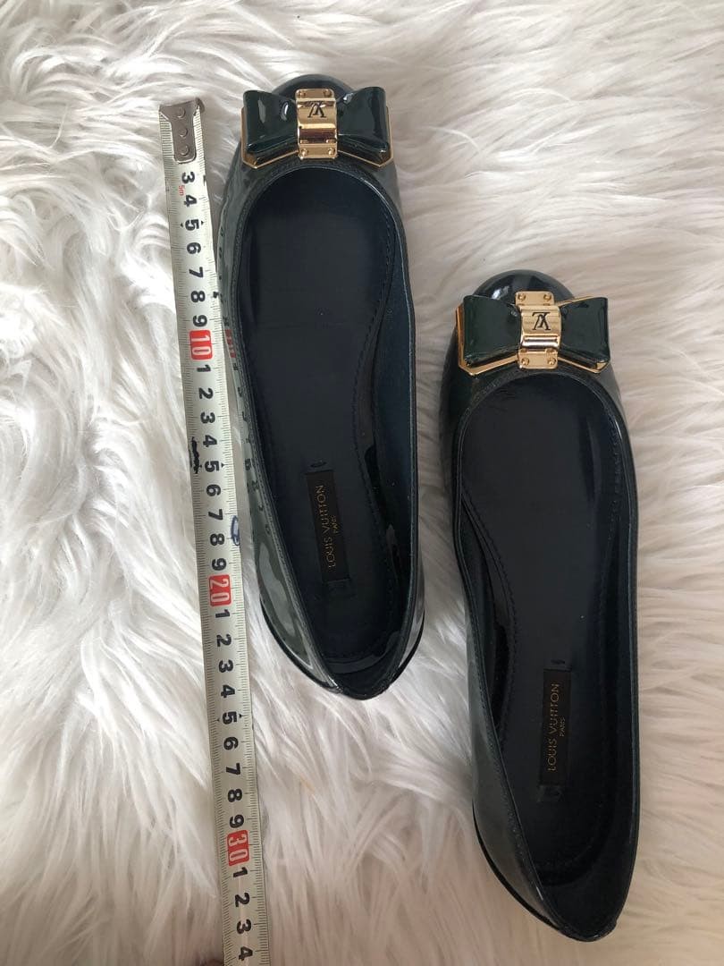 LOUIS VUITTON Heel Leather Pumps Olive Green EU 36 135321K Authentic thumbnail 4