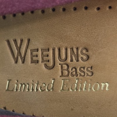 BASS WEEJUNS HARVARD LIMITED EDITION RED SUEDE LEATHER  display picture 1