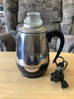 Vtg Farberware Superfast 2-4 Cup Automatic COFFEE PERCOLATOR 134 Glass Top WORKS