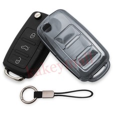 Car Flip Key Cover Chain Case Ring For Vw Golf6 Tiguan Passat Polo5 Jetta Parts