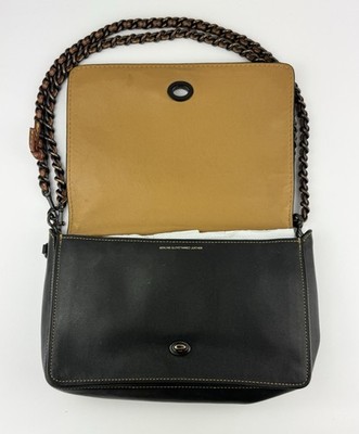 COACH / ショルダーバッグ/--/GRN/無地/dk-20215 COACH Genuine Glovetanned Leather Crossbody Black Bag DK-20215