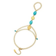 Boho Turquoise Bracelet 14K Gold Plated Adjustable Stackable Jewelry Gift