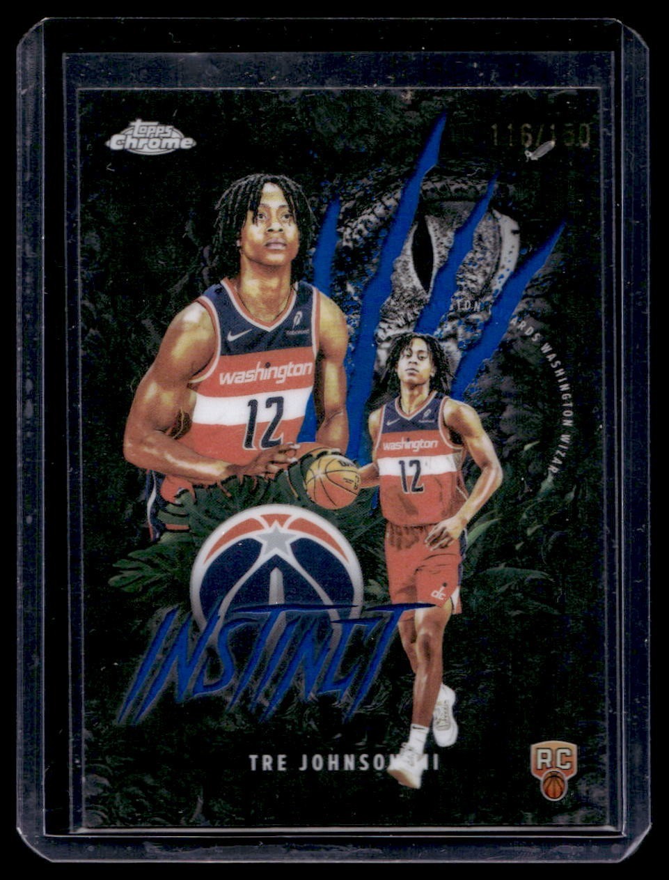 2025-26 Topps Chrome Instinct Tre Johnson III Blue /150 #INS-16