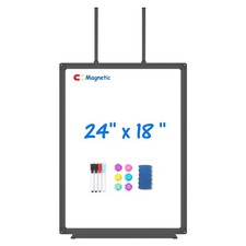 Magnetic Dry Erase Board for Doors, 24x18 Inch Whiteboard with Adjustable Lon...