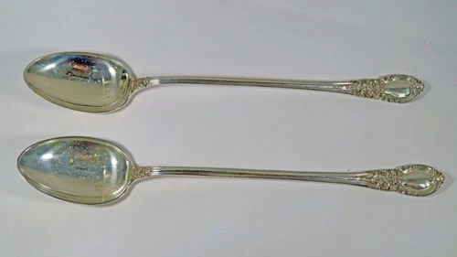 Estate Vintage Sterling Silver Flatware American Victorian By Lunt. 2 Ice Tea