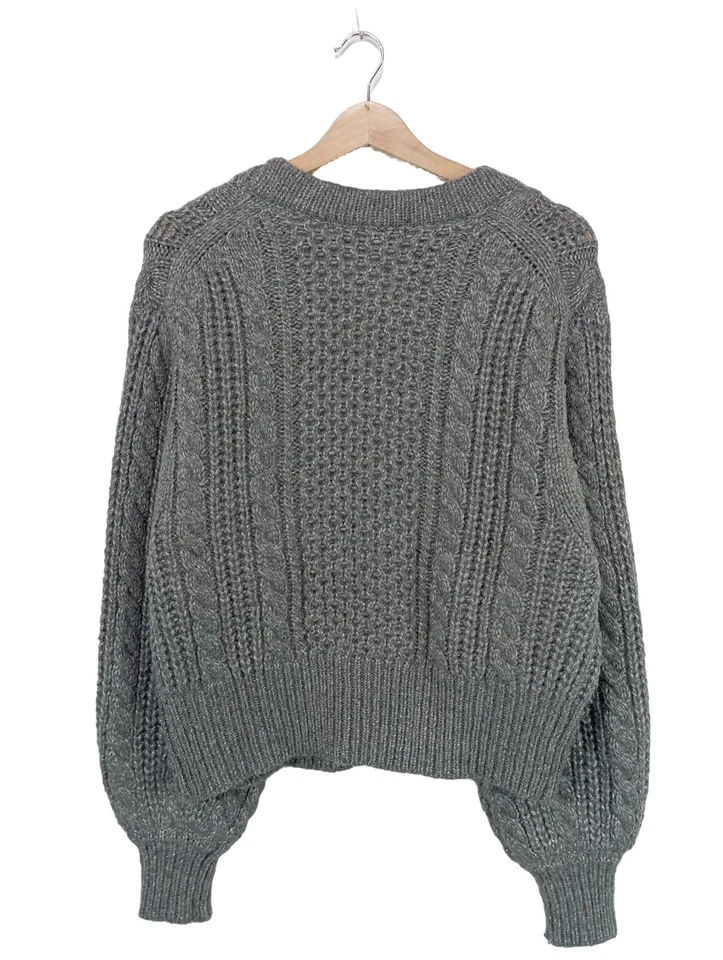 GUESS Cárdigan Mujeres Chaqueta Talla EU 38 gris claro look casual - Imagen 2 de 4