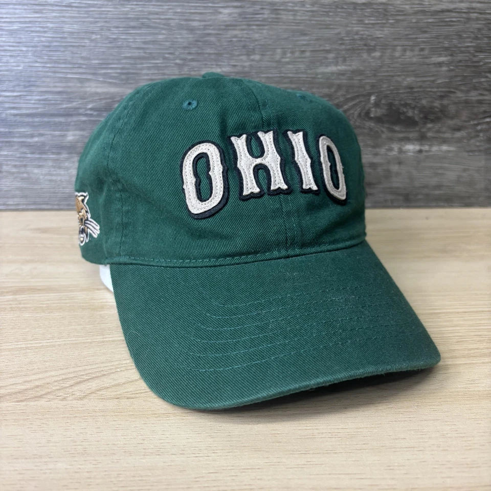 Gorra bobcats de la Universidad de Ohio con correa trasera para hombre verde NCAA bordada universidad Foto 2 de 4