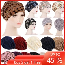 Muslim Women Beanies Hijab Hat Turban Hair Loss Chemo Cap Head Scarf Wrap Bonnet