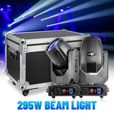PAIDUN 2PCS 295W Beam Moving Head Spot Light Double Prism Rainbow Effect Case