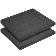 Polyurethane Foam Padding, 2 PCS 16 x 12 x 1 Inch Black Cuttable Packing Foam...