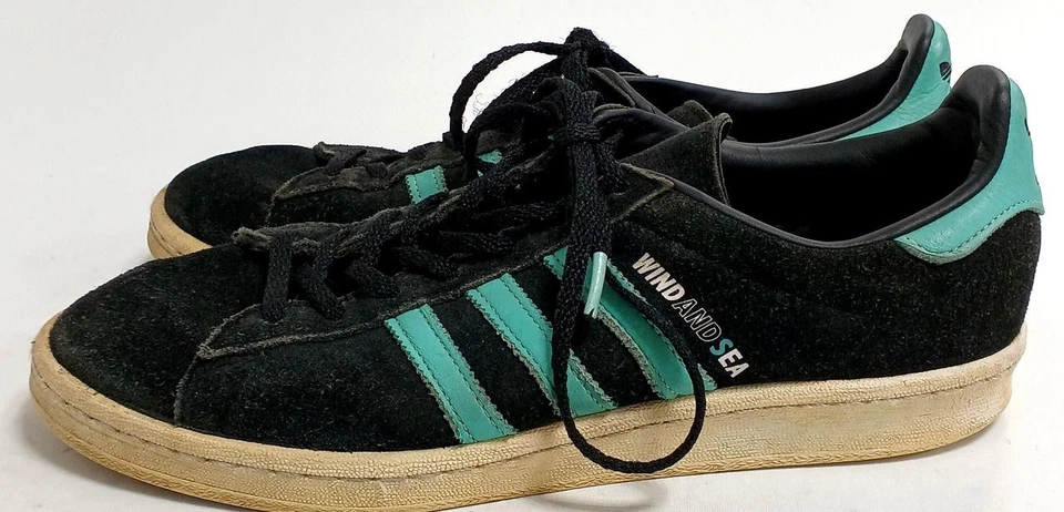 Adidas Originals Campus Atmos 2021 años 80 viento y mar ácido negro como nuevo GX3952 US9 Foto 2 de 4