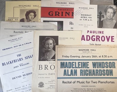 Wigmore Hall - Rare Concert Programme and Recital Collection ft. Alan Richardson