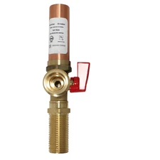 1 Pack XFITTING Washing Machine Valve w. Hammer Arrestor, 1/2" MIP x 3/4 MHT,Red