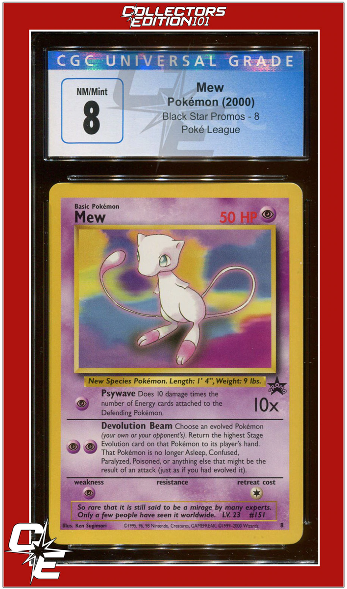 Black Star Promo 8 Mew Pokemon League CGC 8 | eBay