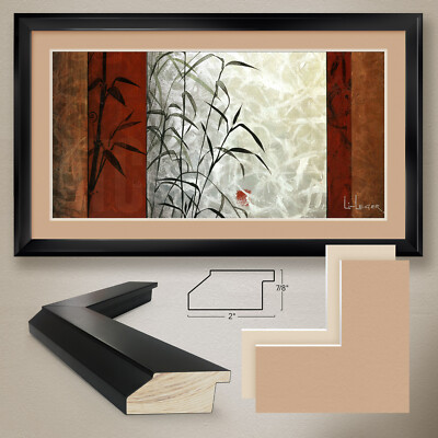 44W''x26H'' VIEW FROM HUANG SHAN by DON LI-LEGER - DOUBLE MATTE, GLASS and FRAME