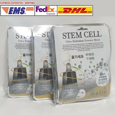 30pcs Malie STEM CELL Face Mask Packs Sheet 25g Nourish Brightening EXPRESS SHIP