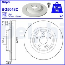 DELPHI 2x Bremsscheiben hinten Voll beschichtet für Mercedes A-Klasse W177 W247