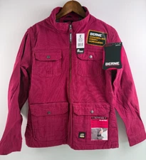 Berne Women Concealed Carry Workwear Lightweight Side Vents Jacket  Red M  NWT
