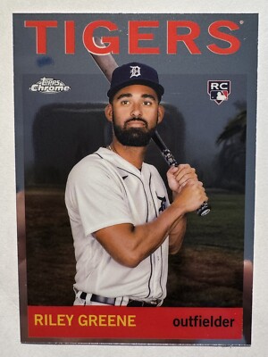 Riley Greene 2023 Topps Chrome Lids Mitchell & Ness Exclusive RC #64-1 Tigers SP