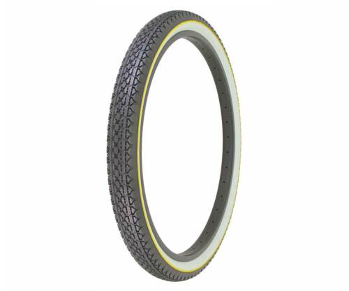 PREMIUM Heavy Duty Tire Duro 26 x 2.125 Black/White Side Wall Yellow Line HF-133 - Picture 1 of 1