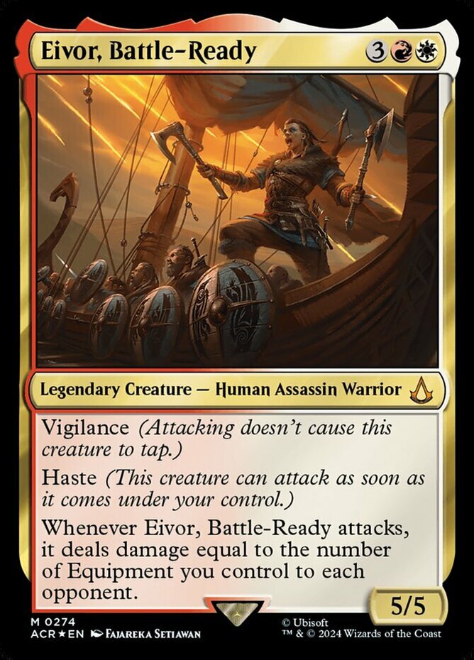 Moderate Play Foil Eivor Battle-Ready Assassin's Creed Card
