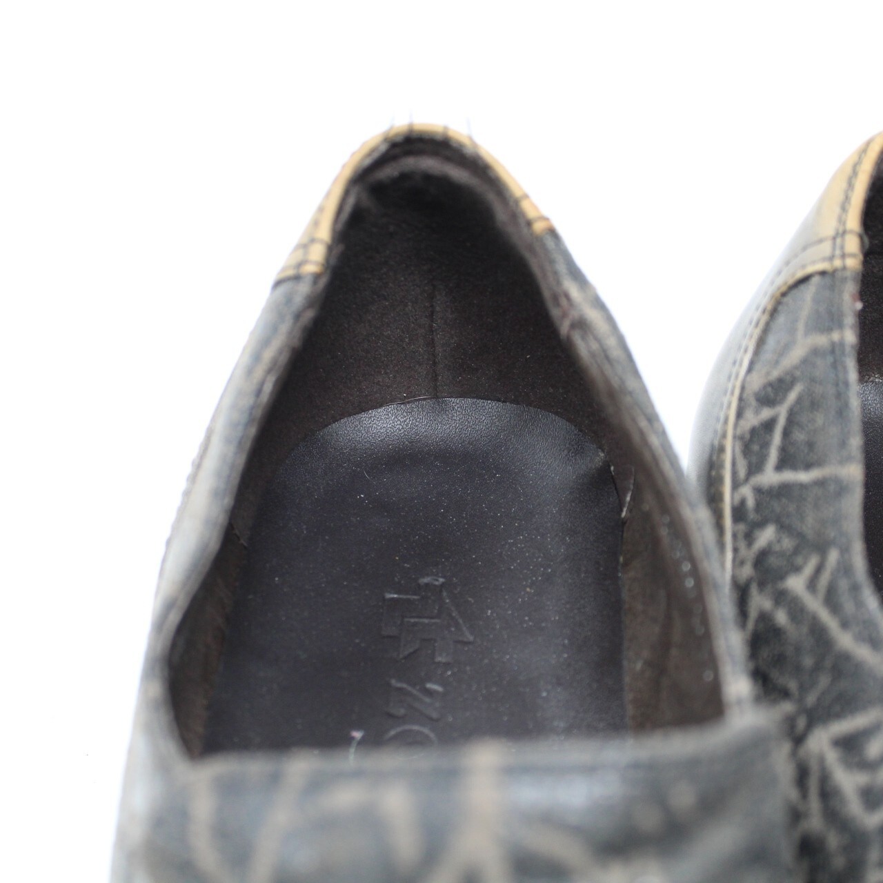 Zota Shoes Men's 13 Brown Textured Leather Gold Toe SlipOn Buckle