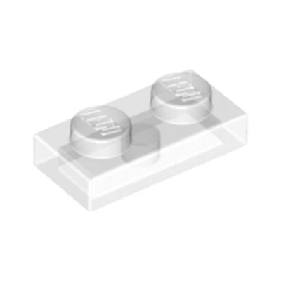 Lego Steine Stck. 20x klar transparent 1x2 Platte Nieten dünn 6240204 28653 NEU