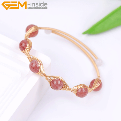 Gold Filled Chakras Quartz Jade Stone Jewelry Handmade Adjustable Bracelet Gift - Picture 110 of 133